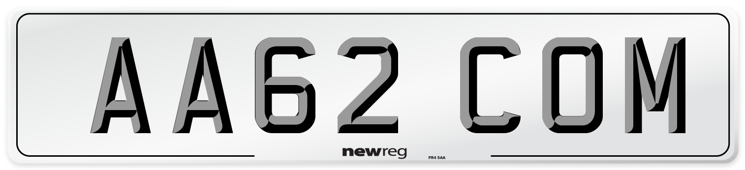AA62 COM Number Plate from New Reg